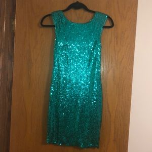 Green Sequence dress